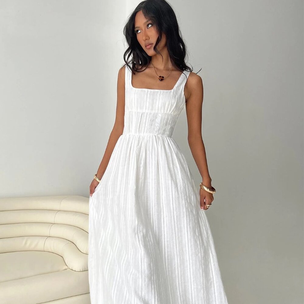 NWT Princess Polly Lorinda White Maxi Dress (Sz 4)